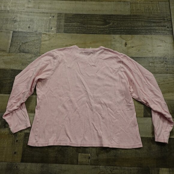 L.L. Bean Long Sleeve Tee Shirt Women's Large Pink - Picture 9 of 9